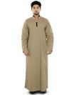 Ghanim_Brown_Galabiyya_Main View_IslamicShop.in