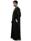 Aatif_Black_Galabiyya_Side View_IslamicShop.in