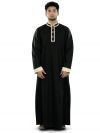 Aatif_Black_Galabiyya_Main View_IslamicShop.in