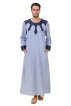 Farhan Blue Galabiyya_Angle View_IslamicShop.in