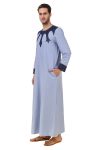 Farhan Blue Galabiyya_Side View_IslamicShop.in