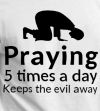 White T-Shirt (Prayer)_Close Up View_IslamicShop.in