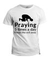 White T-Shirt (Prayer)_Main View_IslamicShop.in