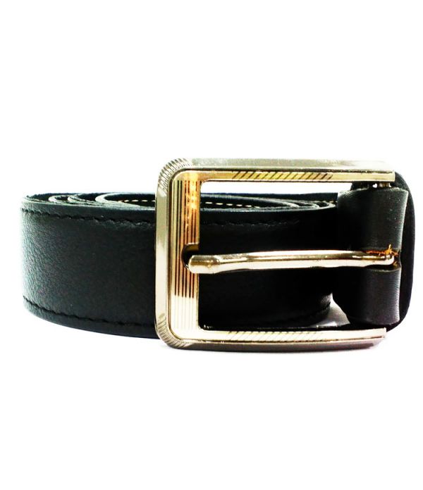 Black Simple Leather Belt