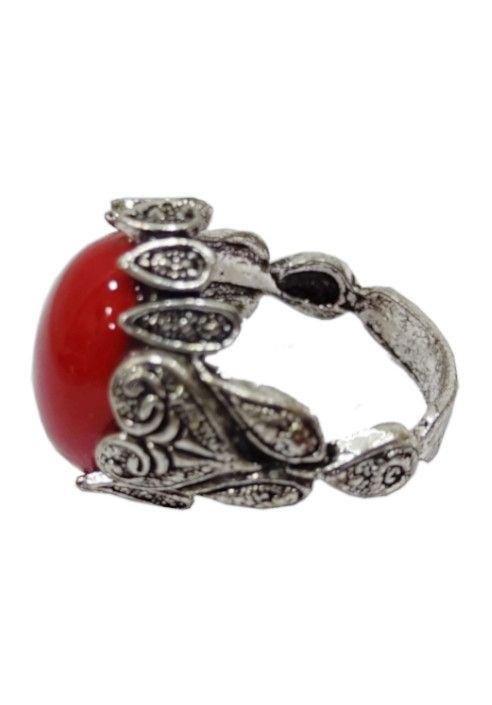 Red Men's Ottoman Oval Design Ring