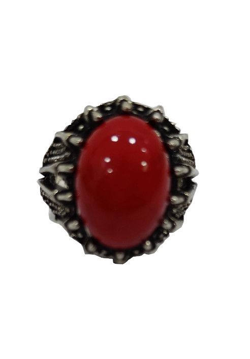 Red Men's Ottoman Oval Design Ring