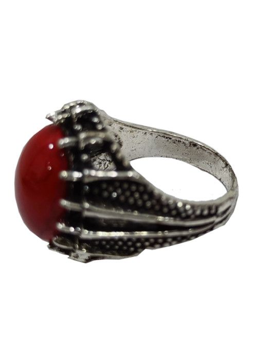 Red Men's Ottoman Oval Design Ring