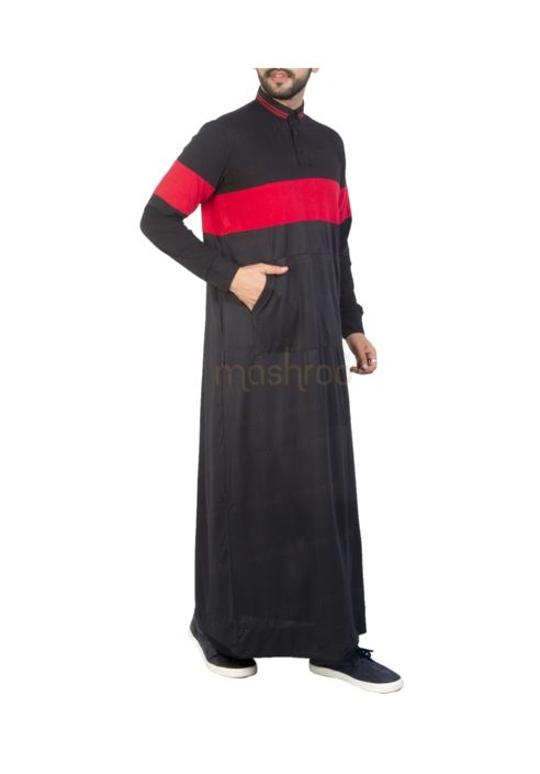 Red Black Active Thobe