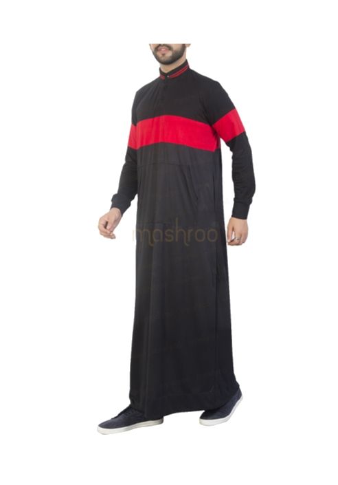 Red Black Active Thobe