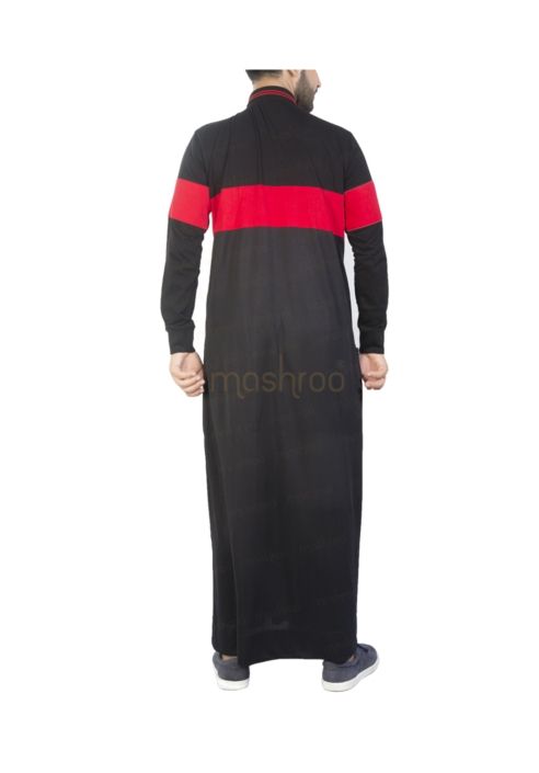 Red Black Active Thobe