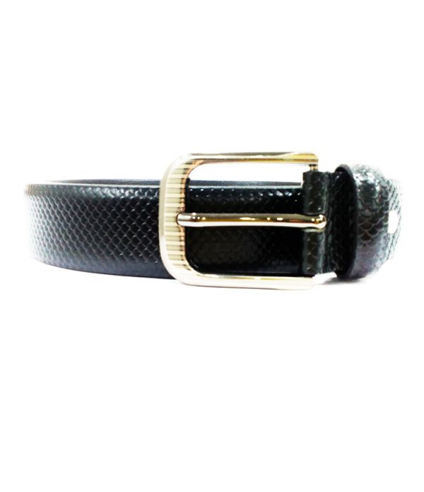Stylish Black Leather Belt