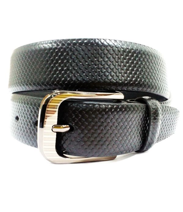 Stylish Black Leather Belt