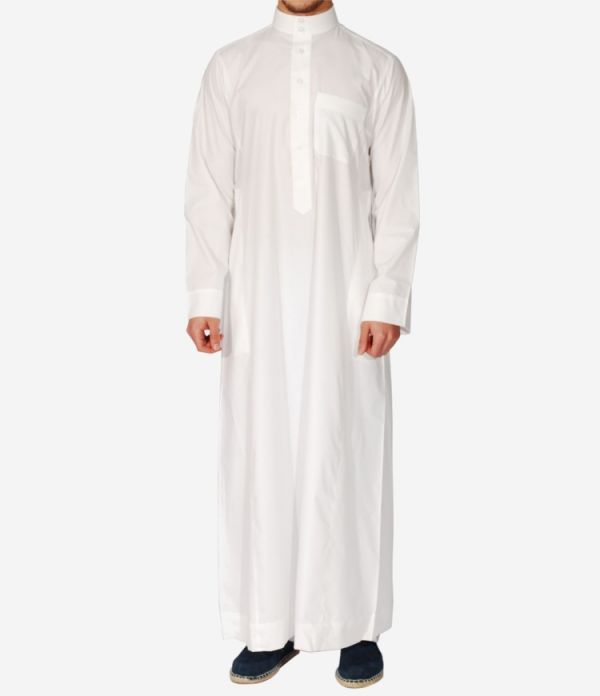 White Poly Cotton Thobe